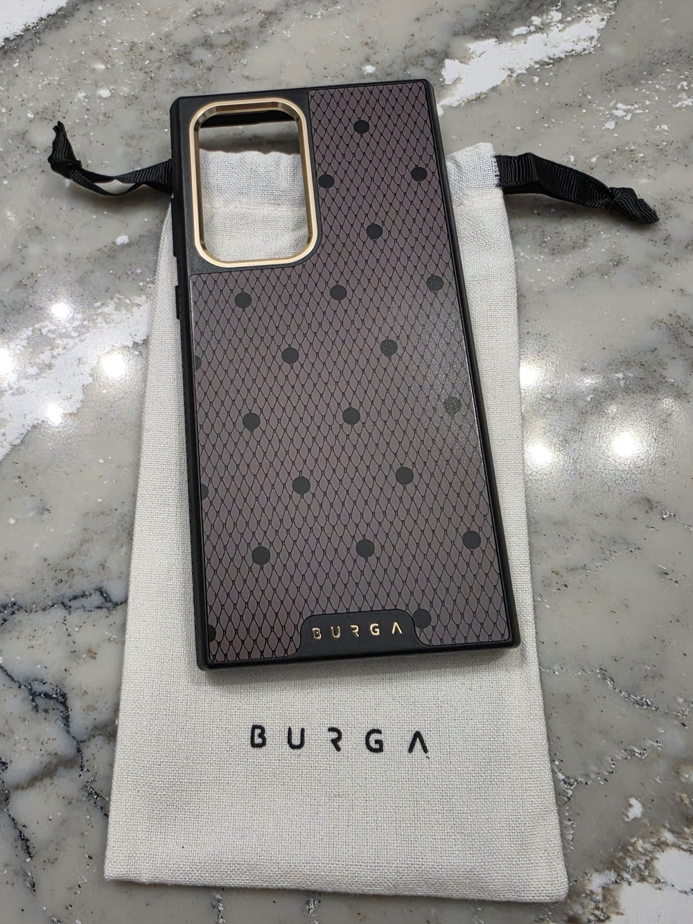 Burga Case  Brown Polka Dot